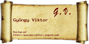 Gyöngy Viktor névjegykártya